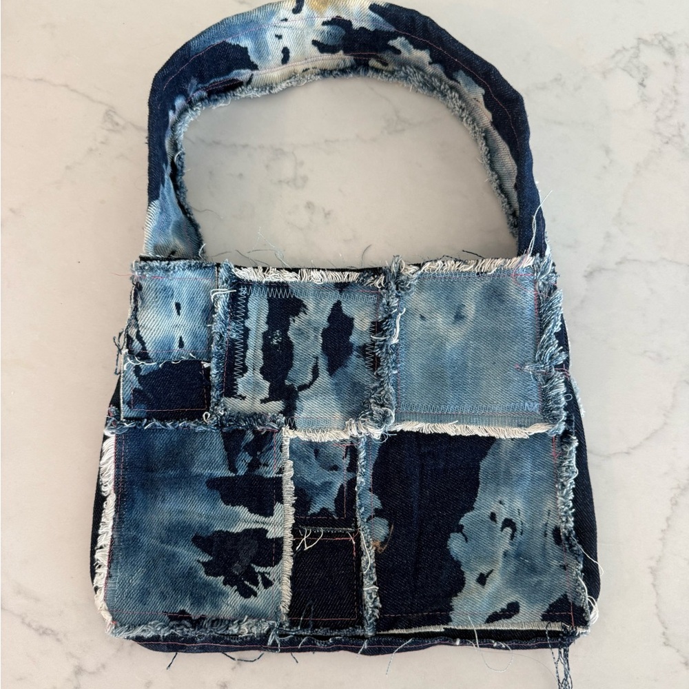 Hand-Made Denim Patchwork Purse - image 2